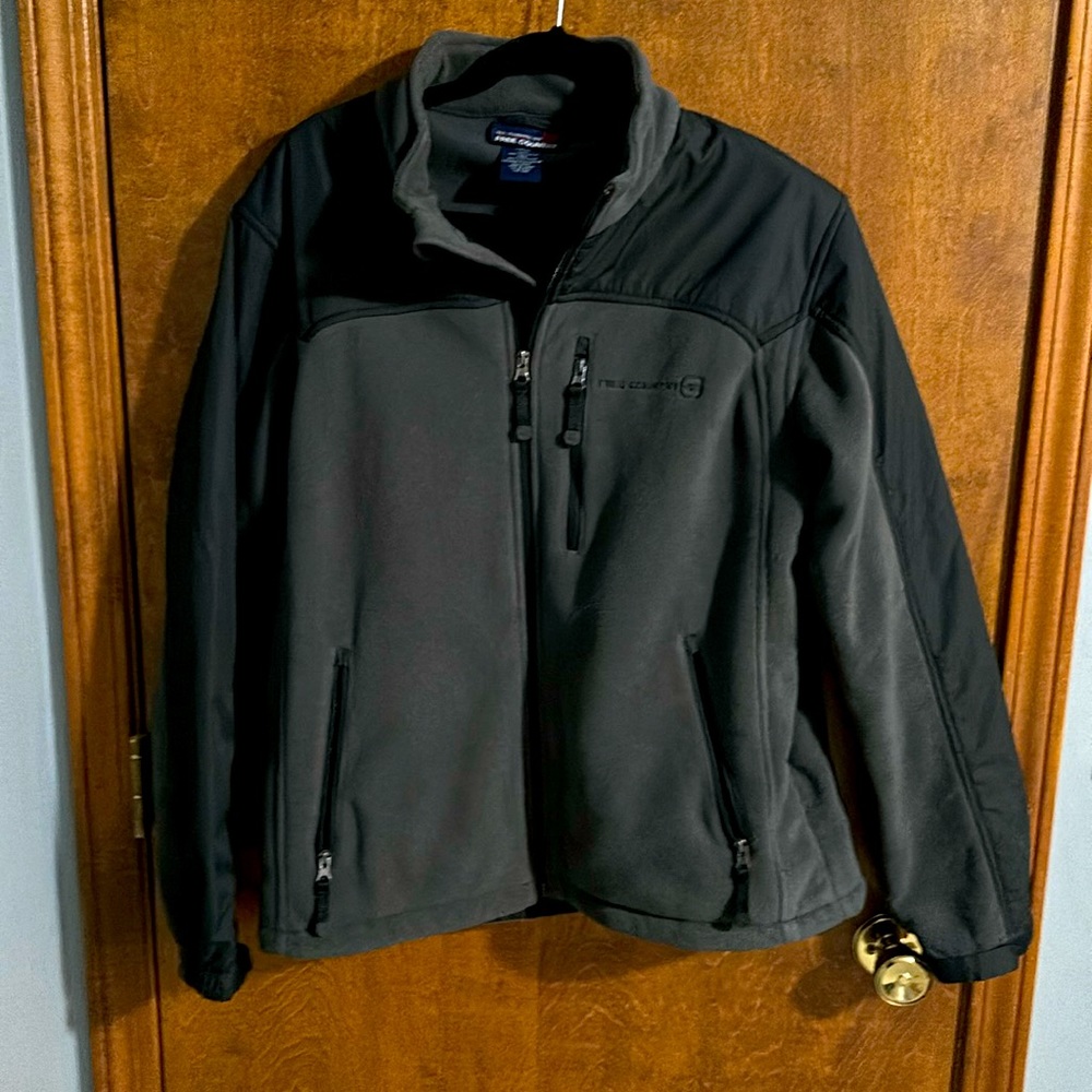 Free Country Zipper Soft Shell Black Jacket Large 82608